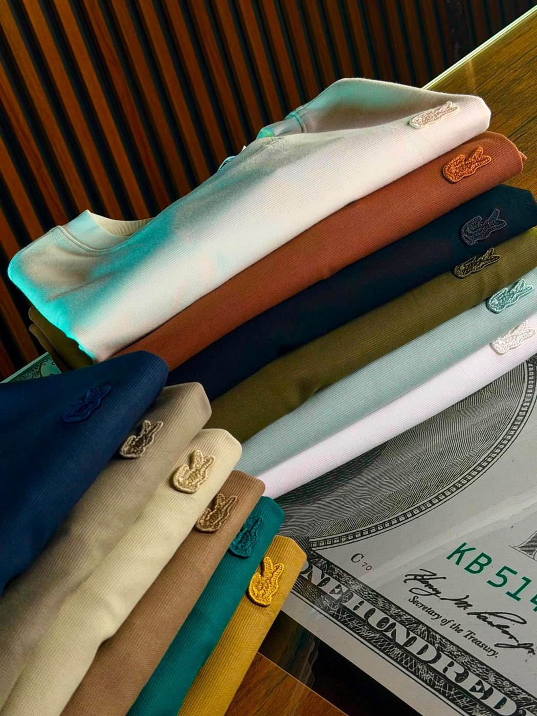 Pack / Set Camisetas Lacoste Crocodile Relief Waffle Cotton