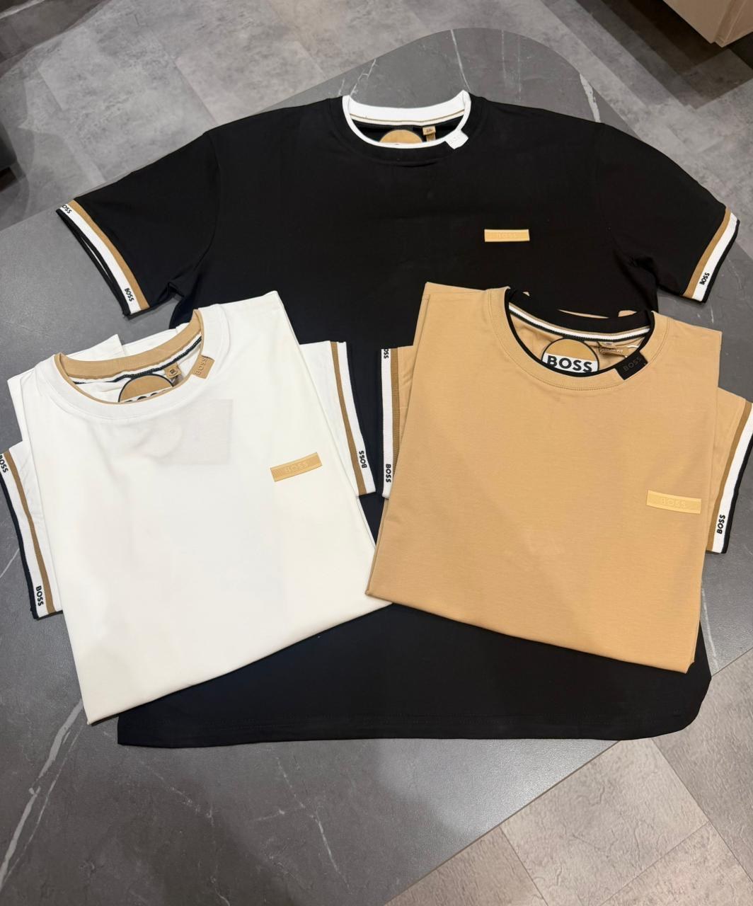 Camiseta BOSS Luxury Collection Gold Plated Bar & Sleeve Ribbon